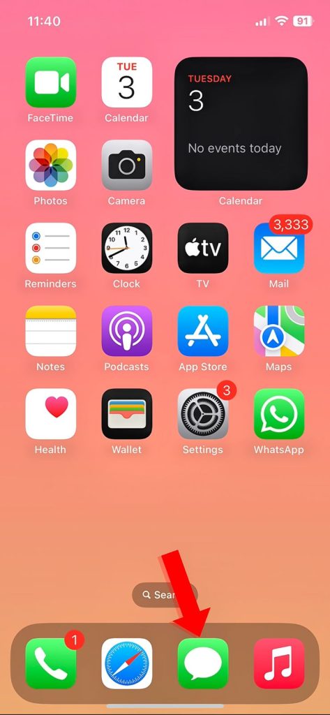 how to delete stickers on iphone step 1