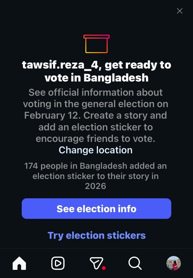 Meta's Election Alert in Instagram