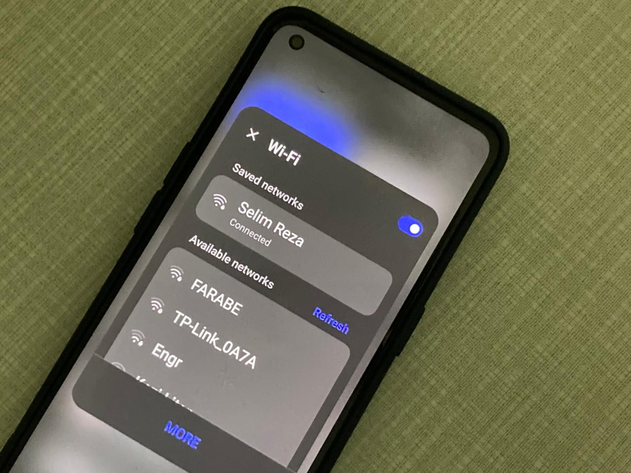 Wifi speed in Android Wifi Settings