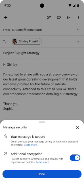 End to end encryption in gmail